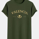 Valencia Slogan Print Cotton Arc Hem T-Shirt