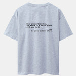 Slogan Back Print Drop Shoulder Oversize T-Shirt