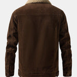 Teddy Lined Cotton Corduroy Jacket & Drawstring Corduroy Jogger Pants