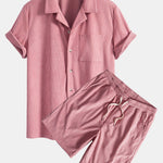 Short Sleeve Corduroy Cuban Shirt & Shorts