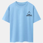 Triangle Mountain Print Drop Shoulder Oversize T-Shirt