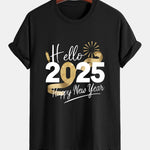 Regular Fit New Year 2025 Print Cotton T-Shirt