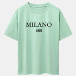 Milano Slogan Print Drop Shoulder Oversize T-Shirt