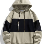 Relax Fit Color Block Hoodie