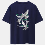 Dove Slogan Back Print Drop Shoulder Oversize T-Shirt