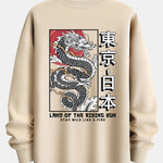 Tokyo Dragon Back Print Relax Fit Sweatshirt