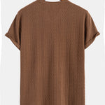 Muscle Fit Geometric Jacquard Notch T-Shirt