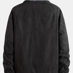 Zip Up Teddy Lined Faux Suede Jacket