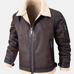 Faux Fur Lined Suede Jacket
