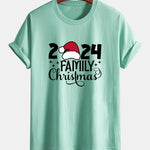 Regular Fit Family Christmas 2024 Print Cotton T-Shirt