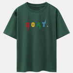 Goat Print Drop Shoulder Oversize T-Shirt