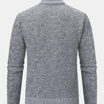 Quilted Jacquard Zip Up Sweater
