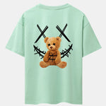 Smiley Bear Back Print Heavy Weight Oversize T-Shirt