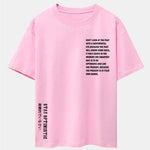 Slogan Print Drop Shoulder Oversize T-Shirt