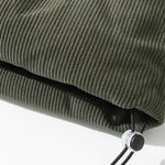Funnel Neck Corduroy Puffer Coat