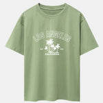 Los Angeles Palms Print Heavy Weight Oversize T-Shirt