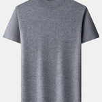Short Sleeve Muscle Fit Mock Neck Sweater