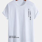 Regular Fit Japanese Slogan Print Cotton T-Shirt