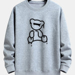 Line Bear Print Relax Fit Sweatshirt