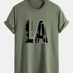 Regular Fit Los Angeles Print Cotton T-Shirt