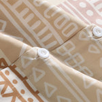 Tribal Geometric Patchwork Print Button Up Shirt & Swim Shorts