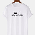 Nope Not Today Cat Print T-Shirt