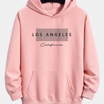 Los Angeles Checkered Print Relax Fit Hoodie