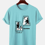 LA Palm Tree Print T-Shirt
