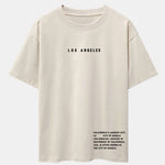 Los Angeles Slogan Print Drop Shoulder Oversize T-Shirt