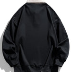 Relax Fit Contrast Waffle Polo Sweatshirt