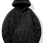 Geometric Jacquard Teddy Hoodie