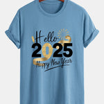 Regular Fit New Year 2025 Print Cotton T-Shirt