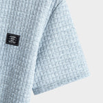 Short Sleeve Waffle Arc Hem T-Shirt