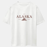 Alaska Slogan Print Drop Shoulder Oversize T-Shirt
