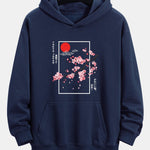 Cherry Blossom Slogan Print Relax Fit Hoodie