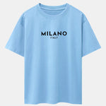 Milano Italy Print Drop Shoulder Oversize T-Shirt