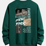 New York Cityscape Back Print Relax Fit Sweatshirt