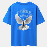 Dove Of Peace Back Print Drop Shoulder Oversize T-Shirt