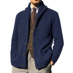 Men's Solid Color Button Knit Jacket