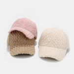 Wave Shape Solid Color Plush Baseball Cap
