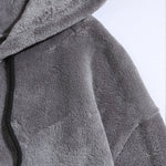 Relax Fit Teddy Fleece Hoodie With Ears