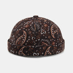 Vintage Paisley Print Brimless Hat