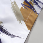 Brushstroke Print Button Up Shirt & Swim Shorts