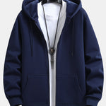 Plush Lined Relax Fit Zip Hoodie