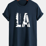 Regular Fit Los Angeles Print Cotton T-Shirt