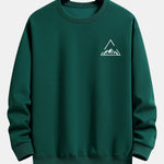 Triangle Mountain Print Relax Fit Sweatshirt