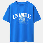 Los Angeles Tennis Print Drop Shoulder Oversize T-Shirt