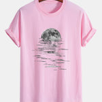 Regular Fit Moon Print Cotton T-Shirt