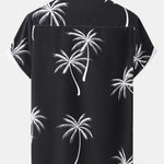 Tropical Leaf Print Button Up Shirt
