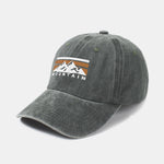 Mountains Pattern Classic Retro Washed Distressed Cotton Baseball Cap